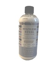 Stainless Steel Cleaner/Polish Fingerprint & Residue Remover By Therapy 16oz NEW