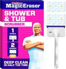 Mr. Clean Magic Eraser Shower & Tub Scrubber, Bathroom Cleaner, All in One Bathr