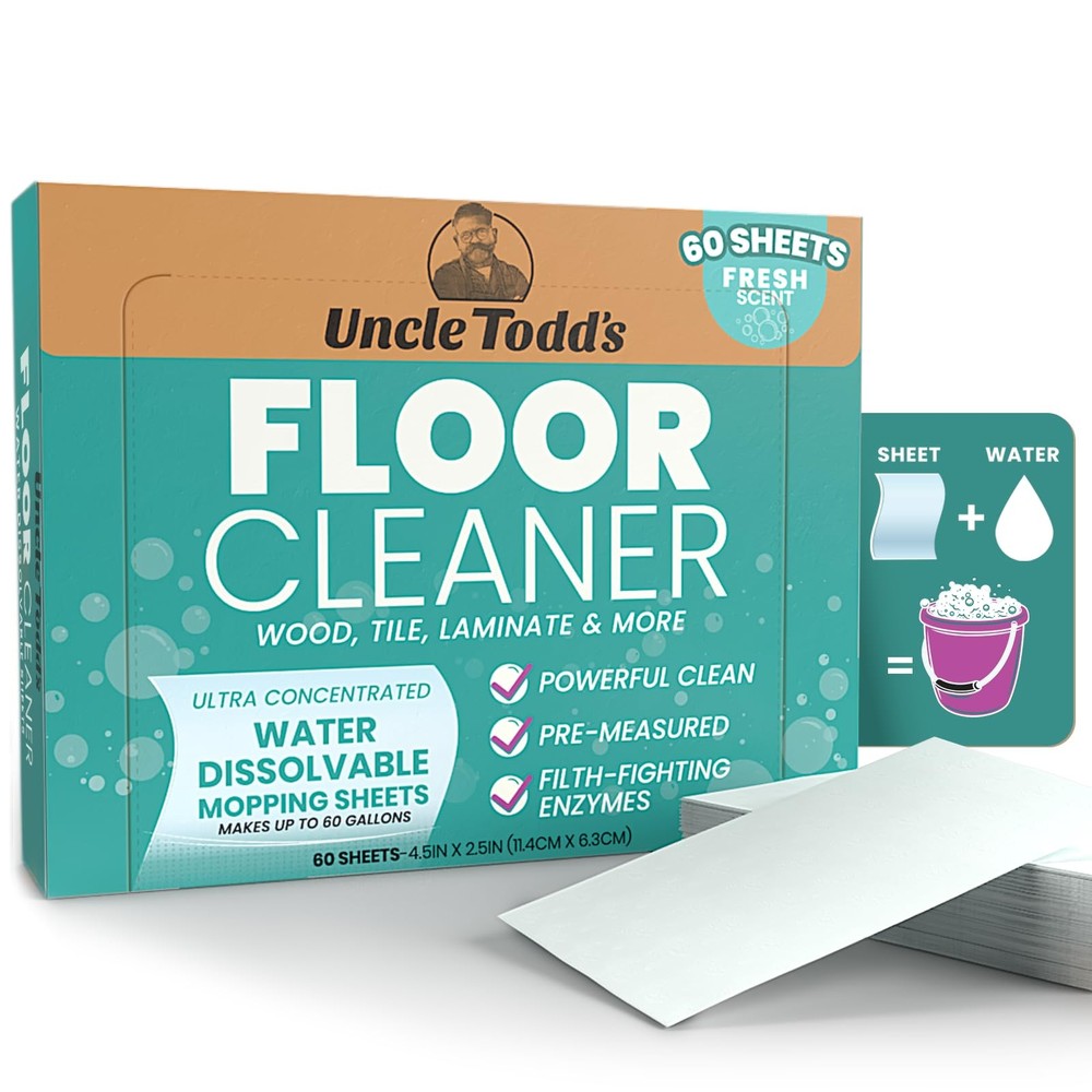 Ultra Concentrated Floor Cleaner For Mopping: 60 Natural, 100% Dissolvable Sh…
