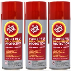 Fluid Film 3 Aerosol Cans Rust & Corrosion Protection Metal Surface Penetrant…