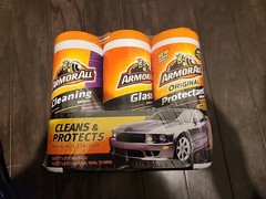 Armor All Protectant, Glass and Cleaning Wipes, Wipes for Car Interior – 3 Pack