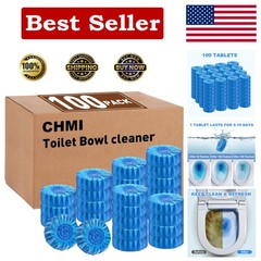 100 Pack Toilet Bowl Cleaner Tablets, Long-Lasting Bathroom Toilet Tank Cleaner.