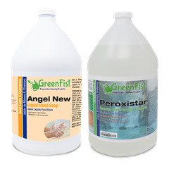 GreenFist Liquid Hand Soap (1 Gallon) + Peroxide Cleaner (1 Gallon)