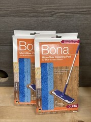 2 Pack Bona Microfiber Cleaning Pad New