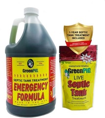 Septic Safe Drain Cleaner for Clogs, Odors, and Leach Field Treatment, 1 Gallon
