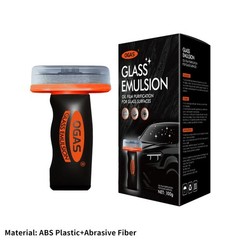 Glass Oil Film Remover for Car, 100Ml Roll-On Glass Compound with Cleaning Board