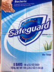Lot Of 4 – Safeguard Deodorant Bar Soap, White with Aloe 3.2 oz, 8 count Each