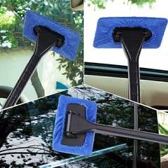 3-Pcs Windshield Cleaning Tool Car Window Microfiber Wiper Cleaner Glass Brush