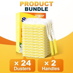 Disposable Electrostatic Duster for Cleaning, with 2 Handles & 24 Ct Yellow H…