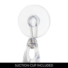 Plastic Bath Squeegee for Glass with Suction Hook Holder – 12″, Clear