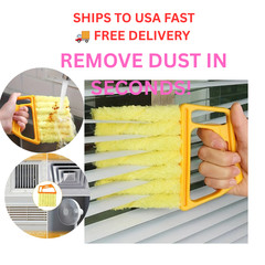 7 Slot Blinds Cleaning Brush Window Duster Air Vent Car Dust Remover Tool
