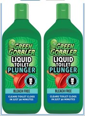 Green Gobbler Liquid Toilet Clog Remover Bleach Free Safe for Septic 2 Pack