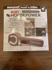 Ruby Horsepower Handheld Cordless Rechargeable Spinning Power Scrubber