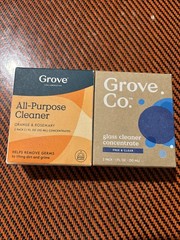 Lot of 2 Grove Co. Essential Cleaners Set Concentrates Orange All Purpose& Glass