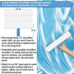 AMERWASH PLUS Window Squeegee Washing Kit for Shower Glass Door, Mirror and W…