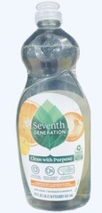 5x Seventh Generation CLEMENTINE ZEST & LEMONGRASS Dish Soap 19 fl oz 5 PACK
