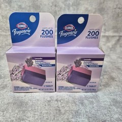 2x Clorox Fraganzia Automatic Toilet Bowl Cleaner Lavender Bleach Free Tablet