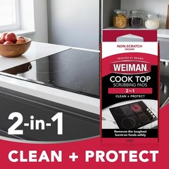 Cooktop Scrubbing Pads, 3 Count Scratch-Free Cleaning Pads for Cermaic, Glass…