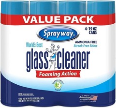 4 PACK Sprayway World’s Best Glass Cleaner, Value Pack, 19 OZ