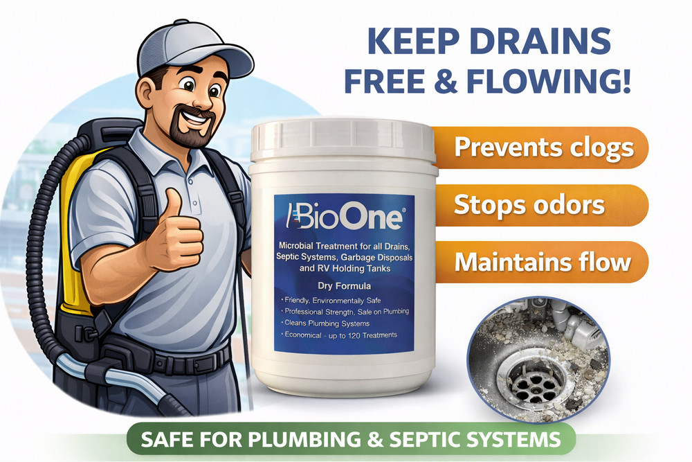 BioOne Septic Drain Treatment Dry 2lb 6 Pack 600 Treatments B1DRY Commercial