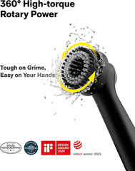 Wand™ Cordless Spin Scrubber, Electric Rechargeble Grout Cleaning Brush, IPX7 Wa