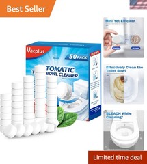 Bleach Scent Toilet Bowl Cleaner Tablets – Automatic 50 Pack for Odor Control