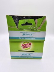 Lot Of 2)12PK Scotch Brite Disposable Scrubber Refills Removes Rust &Hard Water