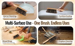 Dustpan Bench Woodworking Brush-USA 13 inch Horsehair Brushes are Used for Co…