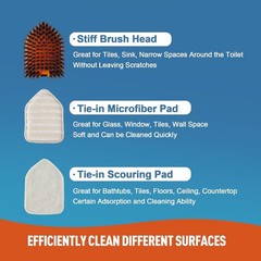 All-in-One Extendable Bath & Kitchen Scrubber with 3 Heads – Effortless Cleaning