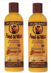Howard Products FW0016 Wood Polish & Conditioner, 16 oz, Orange (4-PACK)
