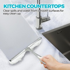 12 Inch Shower Squeegee HeavyDuty Stainless Steel RustResistant for Bathroom