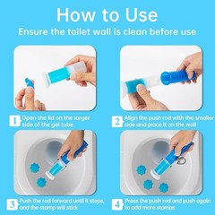 Continuous Freshness with 6 Toilet Gel Cleaning Stamps – No Scrubbing Needed