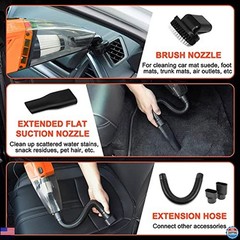 17Pcs Car Cleaning Kit with Vacuum, Brushes, Towels & Windshield Tools