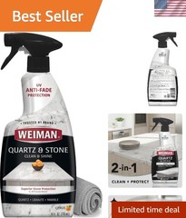 Citrus Quartz Countertop Cleaner – 24oz Anti-Streak Polish with Microfiber Cloth