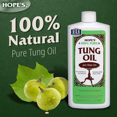 100% Pure Tung Oil, Food Safe, Premium Waterproof Natural Wood Finish and Sea…