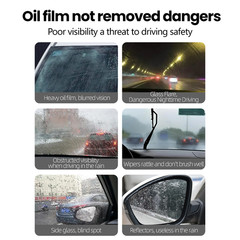 Automotive Oil Film Cleaner Car Windshield Oil Film Remover 180ml w/ Brush Head