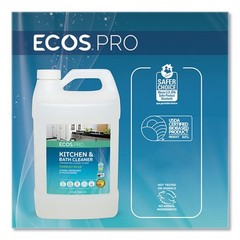 ECOS PRO Parsley Plus Kitchen and Bathroom Cleaner, Herbal Scent, 1 gal Bottle