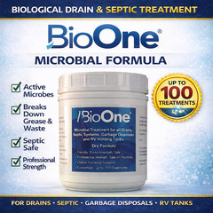 BioOne Septic Drain Treatment Dry 2lb 6 Pack 600 Treatments B1DRY Commercial
