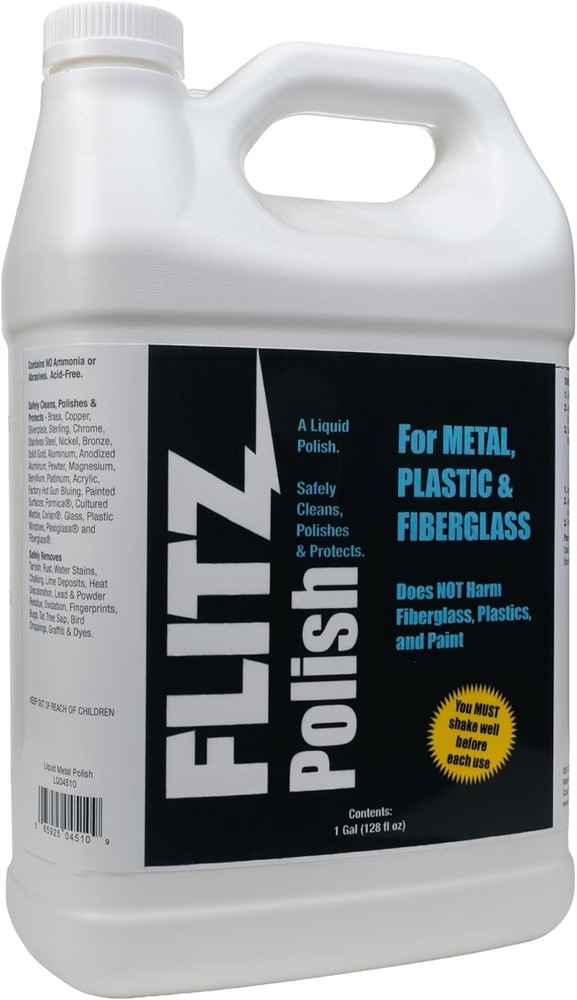 FLITZ All Metal Polish 1 Gallon/128 fl oz Liquid Formula (SEE VIDEO)