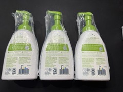 3 Packs of Alcohol and Fragrance Free Foaming Pump Bottle Dish Soap