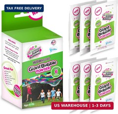 WOWmazing Big Bubble Refill Powder Mix (6 Packets) – Turns Dish Detergent into G