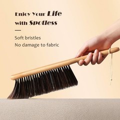 Hand Broom Dust Brush Horse Hair Brush With Wood Handle Duster For Counter Bench