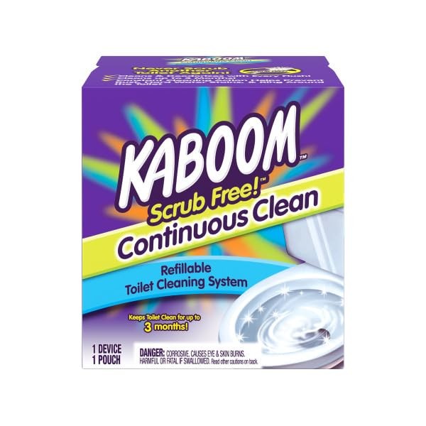 Kaboom Scrub Free! Continuous Clean Refillable Toilet Cleaning System, 1 Devi…
