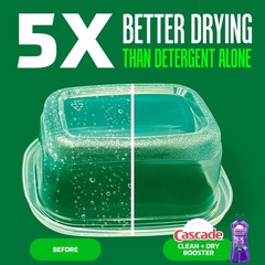 Cascade Rinse Aid Clean & Dry Booster 30.5 oz Dishwasher Spot & Film Fighter