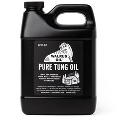 100% Pure Tung Oil, Wood Finish for Any Woodworking Project Natural. 32oz Jug K