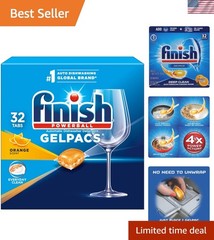 Gelpacs Dishwasher Detergent, Orange Scent, 32 Count