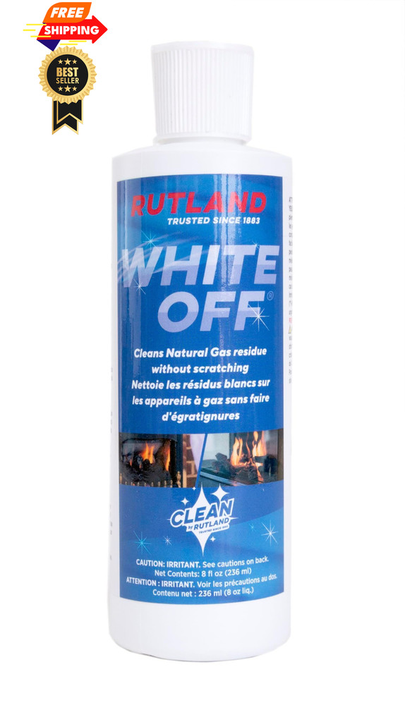Rutland White Off, Gas Fireplace Glass Cleaner 8 Fl Oz (Pack of 1),