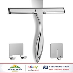 10-Inch Shower Squeegee with Silicone Blade for Streak-Free Cleaning
