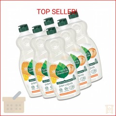 Seventh Generation Dish Liquid Soap Clementine Zest Lemongrass Pack of 6 Dishwas