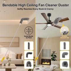 Tiumso Microfiber Feather Duster 5in1 Kit, Dusters for Cleaning, Duster with …